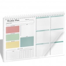 Weekly Planner To Do List Note Pad - Daily To Do List, Undated 52 Weekly Sheets, 8.5x11" Weekly Goal Notebook, Habit Tracker Journal, Productivity Organizer, Excellent for Work and Personal Organized