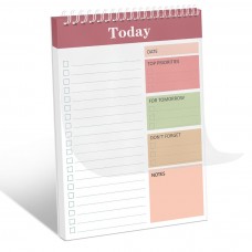 To Do List Notepad - Undated To Do List for Work with 52 Sheets, Daily To Do List Planner, Perfect Office & School Organization for Women, Teacher, College Students - Red